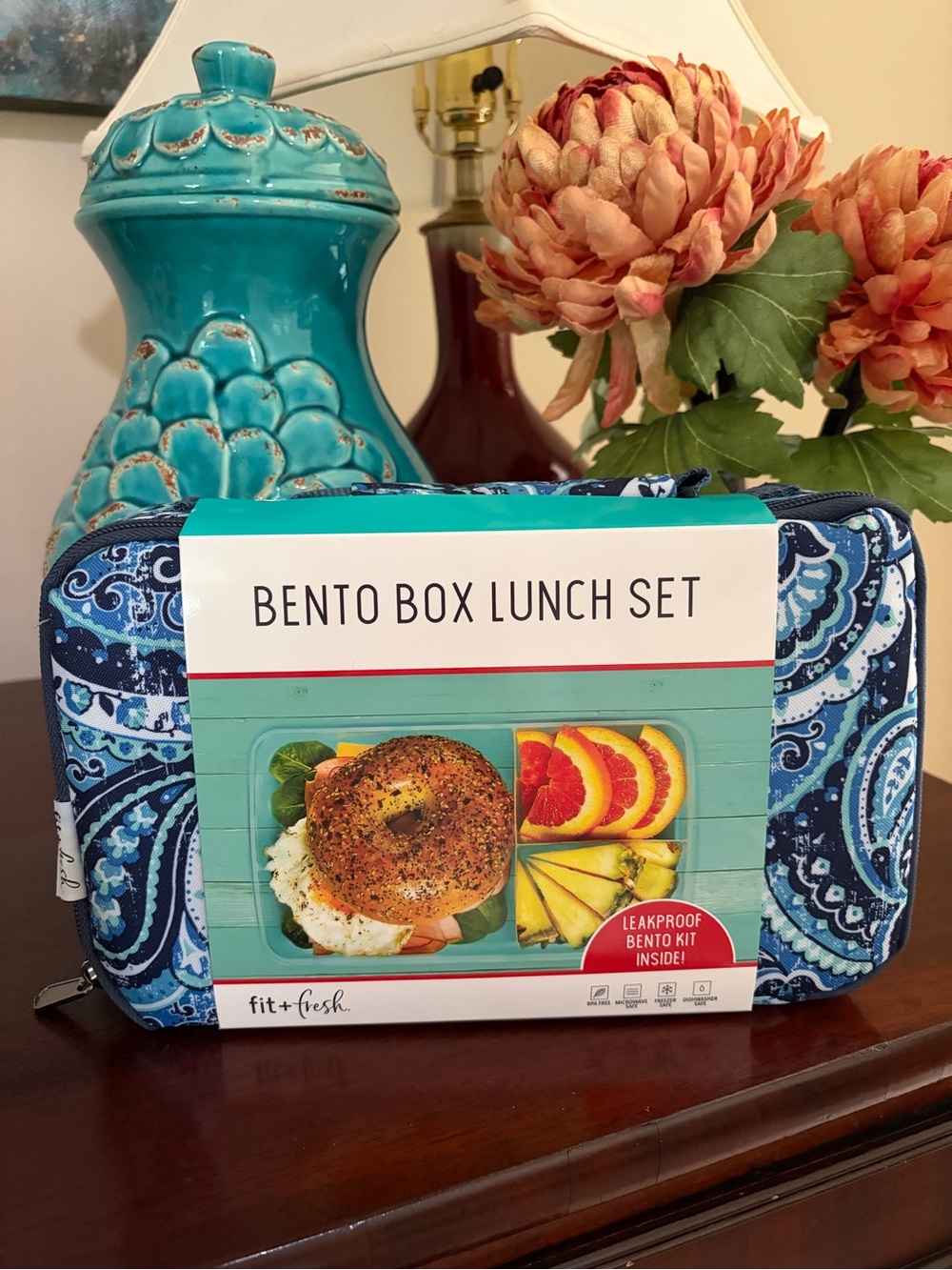 NWT fit + fresh Bento Box Insulated Lunch Set